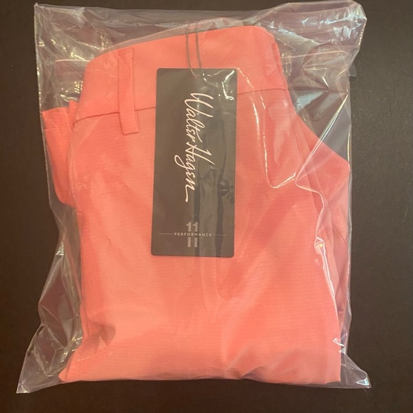 NWT Men's Walter Hagen 9" P11 Micro Lines Golf Shorts Brilliant Pink Size 38 - Picture 15 of 15